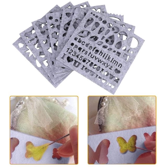 DIY Needle Felt Applique Mold Needle Felting Starter Kit Beginner Toy