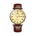 thumbnail image 2 of Resicozy Mens Watches Business Large Numer Easy to Quartz Watch Stainless Date Casual Round Watch Brown All Gold, 2 of 4