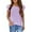 Purple, variant on Krdevn Girls' T Shirts Wavy Sleeves Crew Neck Short Sleeve Tops Casual Plain T Shirt for Girls,5-6 Years