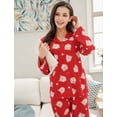 thumbnail image 2 of Richie House Women's Knit Flannel Pajama Sleepwear Set with Pants RHW2843, 2 of 7
