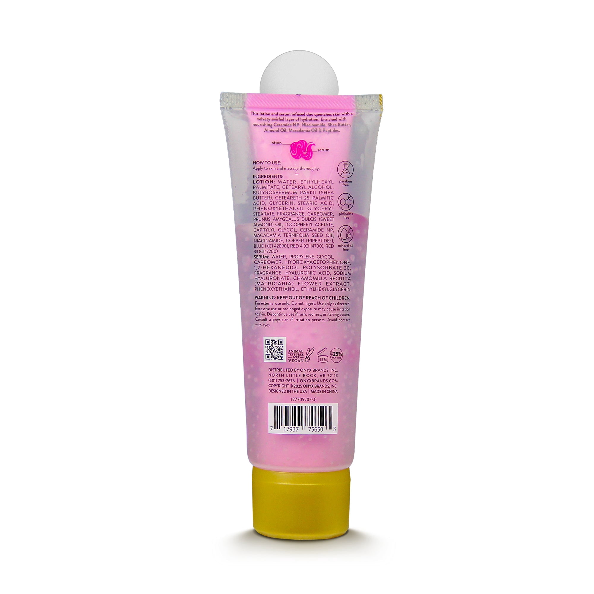 ONYX Professional Hydrating Body Lotion and Serum Duo, Winter Berry, 5 fl oz