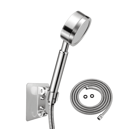Pommeau De Douche Haute Pression Anti-calcaire - 4 Jets Réglables Avec économie D'eau | Set Complet Avec Tuyau 1.5m