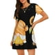 thumbnail image 1 of Balery Hello Spring Sunflower Gnomes Camisón de manga corta con cuello redondo para mujer, cómodo y elegante., 1 of 6