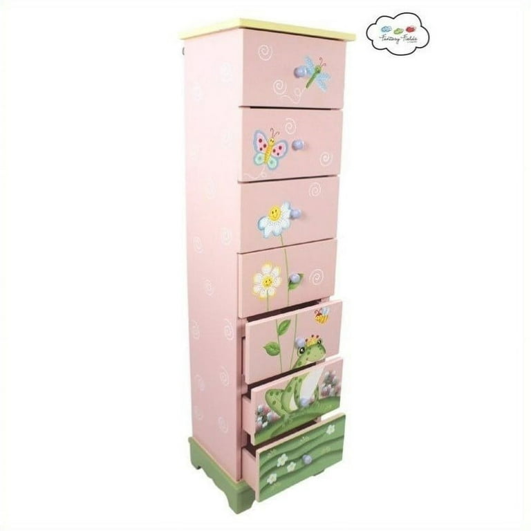 Fantasy Fields - Magic Garden Wood Kids 7 Drawer Cabinet Pink