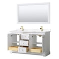 thumbnail image 4 of Wyndham Collection 60" Square Sinks Wood Double Bathroom Vanity in White, 4 of 7