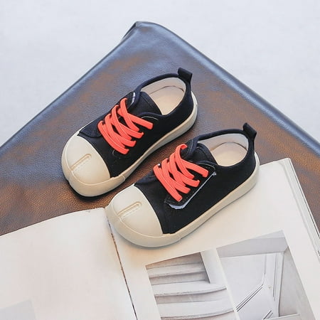 

Toddler Girls Little Girls Canvas Pull-On Flats Casual Shoes W386 Sizes 7C-13C