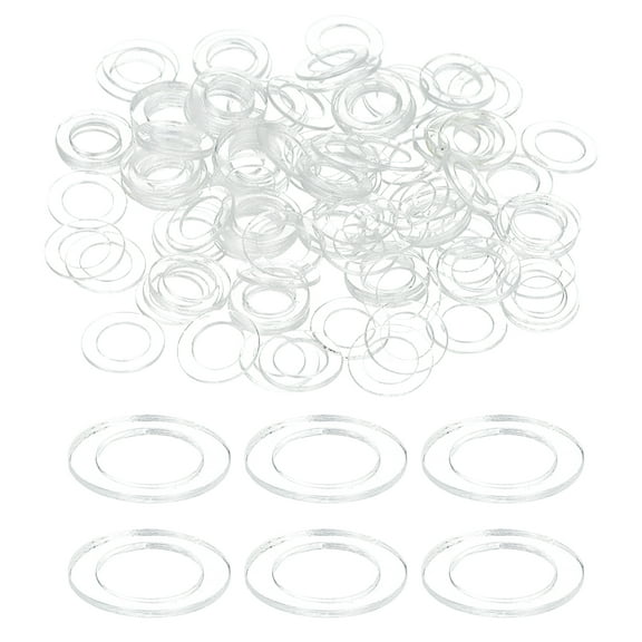 150Pcs M5 Flat Washers Clear Plain Washer 5mm ID 8mm OD 0.5mm Thick