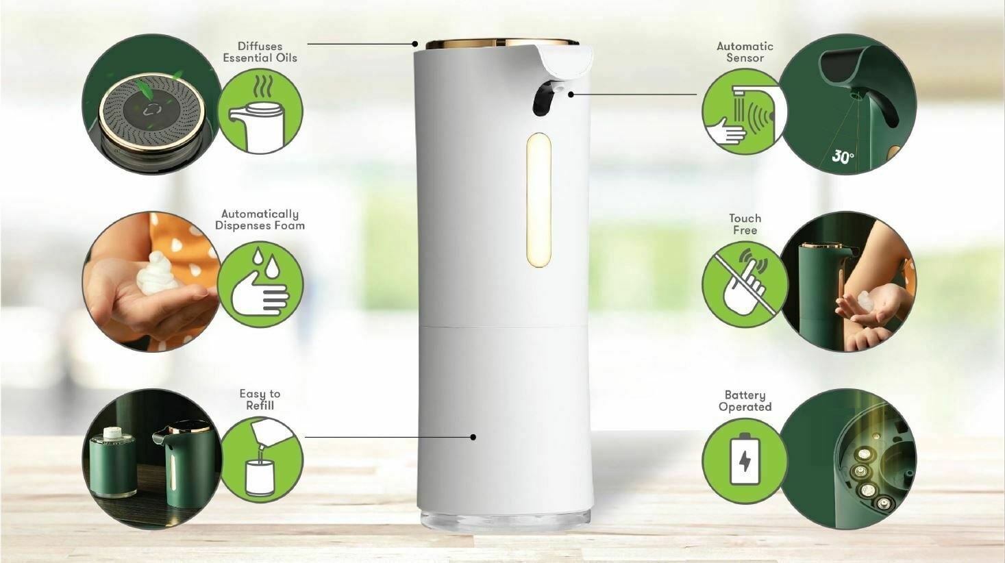 Ultra Defense Dispenser White