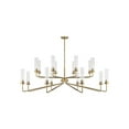 thumbnail image 2 of Warm Brass 16 Light Chandelier from the Baker Collection, 2 of 4
