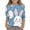 Blue, variant on Amidoa Girls Easter T Shirts- 3/4 Sleeve Cute Rabbit Crewneck Kids Graphic Tops Navy Size 4-12 Years
