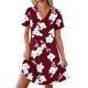 thumbnail image 4 of Zapatos de Vestido Casual para Mujeres con Cuello en V Impreso Y Mangas Enrolladas Vestido Corto para Mujeres Casual, 4 of 8