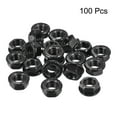 thumbnail image 2 of Uxcell M8 Serrated Flange Hex Lock Nuts, Carbon Steel Black Oxide Finished 100 Pack, 2 of 4