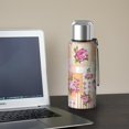 thumbnail image 5 of 20 Oz Pioneer Flower Coffee Tumbler Double Wall Insulated Stainless Steel Water Bottle | Metal Reusable Thermoses Flask with Cup Cap | Leak & Sweat Proof with Anti-Dust Lid, 5 of 7