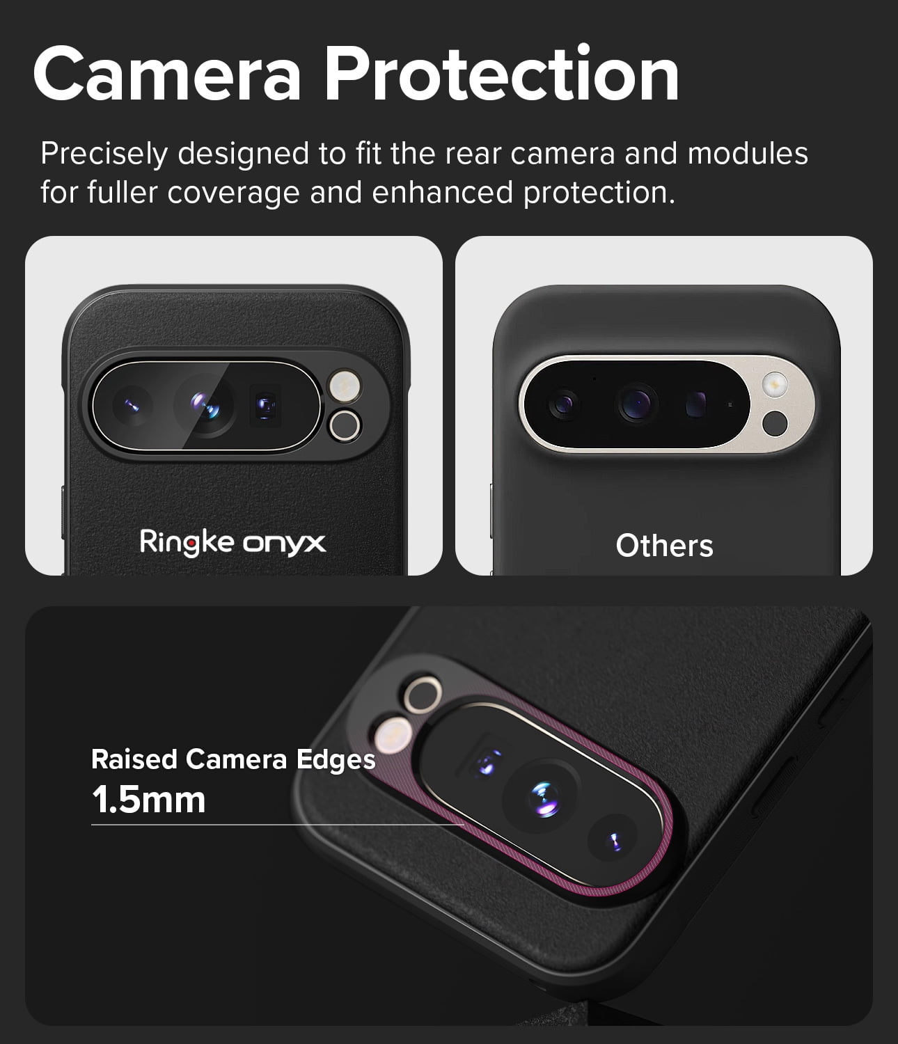 Ringke Pixel 9 Pro XL [Onyx] High Quality Flexible Heavy Duty Durable Phone Case - Black