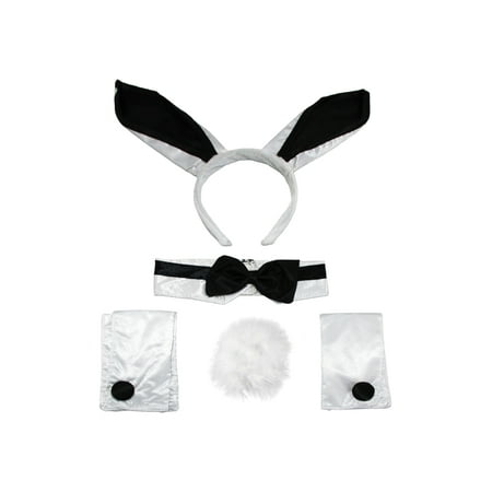 Tuxedo Playboy Bunny Tail Ears Rabbit Costume Accessory Kit Cocktail Headband