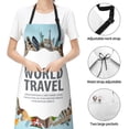 thumbnail image 4 of Kdxio World Travel Apron with Pockets Adjustable Kitchen Aprons for Men Women Waterproof Aprons for Cooking,Drawing,Crafting, Baking Household Cleaning, 4 of 8