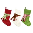 thumbnail image 4 of Knitted Christmas Stocking with Scarf Red Green White Hanging Stockings Classic Xmas Hanging Decorations for Christmas Party Home Fireplace Decor Family Friend Gift, 4 of 4
