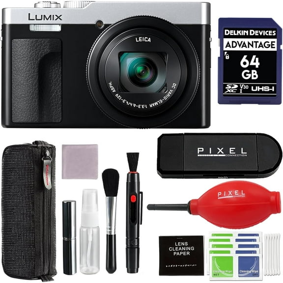 Panasonic Lumix ZS99 Point and Shoot Camera (Silver) with Advanced Accessories and Travel Bundle | DC-ZS99S | Panasonic Lumix DC-ZS99S