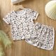 thumbnail image 5 of Conjuntos de blusas y camisas de manga corta y cuello redondo para niños y niñas, moda informal, manga corta, cuello redondo, pantalones cortos estampados con botones, vestido de poliéster para niños, 5 of 8
