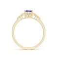 thumbnail image 2 of ANGARA Natural Vintage Style Oval Tanzanite Ring with Diamonds in 14K Yellow Gold for Women (Size-7x5mm) | December Birthstone, Birthday, Anniversary, Jewelry Gift for Women | Natural Tanzanite Ring, 2 of 9
