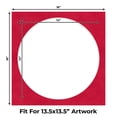 thumbnail image 2 of Cherry Red Suede Picture Frame Mat for 16x16 Frames - Circle Opening for 14x14 Photos - 50 Mats, 2 of 7