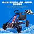 thumbnail image 3 of Costway Go Kart Racing para Niños Coche de Pedal con Ruedas de Goma Embrague y Freno 99 x 59 x 61 cm Azul, 3 of 7