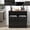 Black, variant on Tilt Out Trash Cabinet,Antique-Style Beadboard Kitchen Island with Solid Wood Tabletop & Drawer, Proof Trash Can, Wood Laundry Cabinet (Blue, Double Door)