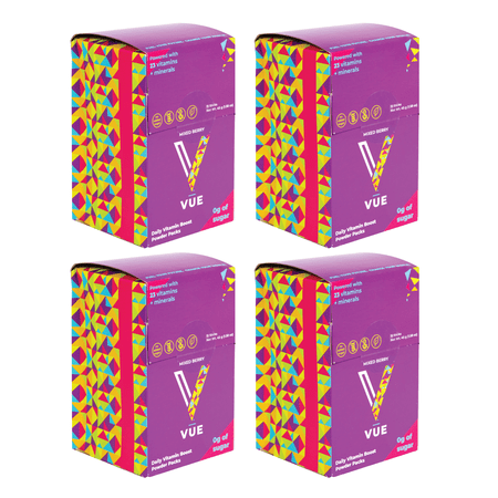 VUE Immunity Boost Drink Mix Packets  Multivitamin Nutrition Supplement Powder Pack for Water  Non-GMO  ZERO Sugar  Mixed Berry  60-Pack