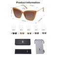 thumbnail image 5 of Gafas de Sol SOJOS SJ2206 Polaroid de Moda para Mujer en Naranja Lechoso, 5 of 5
