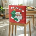 thumbnail image 3 of TSOVTHRID Santa Claus Christmas Tree Print Chair Back Slipcovers for Dining Chairs Dining Kitchen Chair Back Cover Soft Chairs Covers for Restaurant Holiday Festival Christmas Decoration, Set of 6, 3 of 7