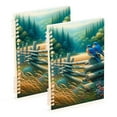thumbnail image 2 of Bluebirds and Forests Notebooks 1-subject Journal 60 Sheets A5 College Ruled Paper Detachable Ring 8.3"x5.7", 2 of 8