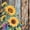 Sunflower Wooden Pattern, variant on Yayeee Kitchen Curtains Tier Pair Light Filtering 27"x24" Rod Pocket Short Cafe Window Panel, Tree Pattern