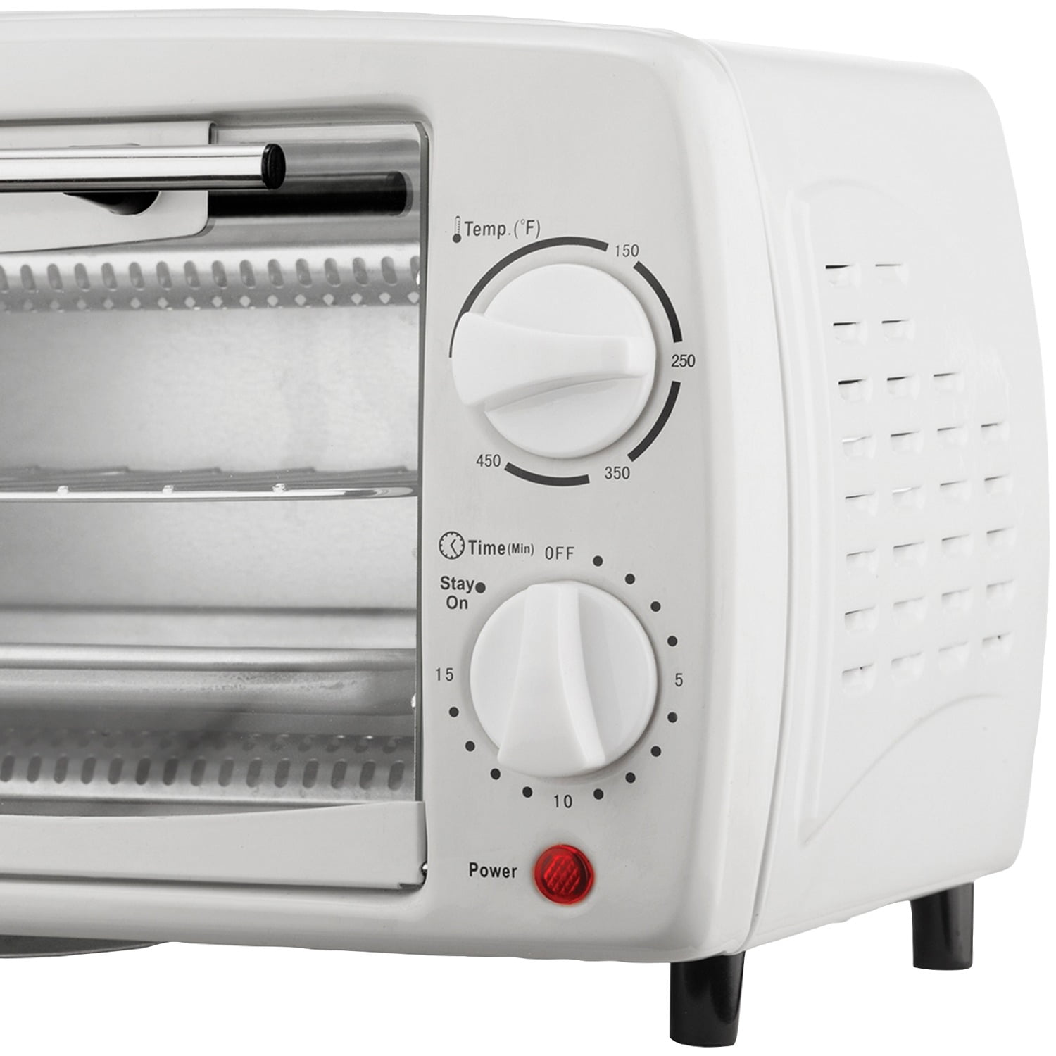 Brentwood TS-345W Stainless Steel 4 Slice Toaster Oven, White