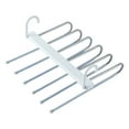 thumbnail image 5 of Pebbuoy Folding Trouser Rack Stainless Large Capacity Seamless Anti-slip Great Load Bearing Closet Organizer Jeans Skirts Scarf Pants Vertical Storage Hanger, 5 of 7