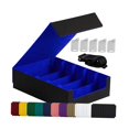 thumbnail image 1 of HILABEE Card Deck Box Dustproof Collectibles with 24 Dividers and 5 Stands Container Blue, 1 of 6