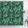 thumbnail image 1 of Ambesonne Leaf Shower Curtain, Watercolored Forest Leaves, 69"Wx84"L, Forest Green Dark Green, 1 of 3
