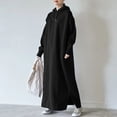 thumbnail image 4 of Robes pour Femmes Automne et Hiver Chandail à Capuche en Peluche Grande Taille Poche Droite Robe Longue Ample, 4 of 7