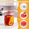 thumbnail image 2 of 4-Pack Silicone Fermentation Lids for Wide Mouth Mason Jars - Waterless Airlock Pickle Pipes with Smart Date Tracker - BPA-Free Fermenter Caps for Sauerkraut, Kimchi & Pickles (Jars Not Included), 2 of 4