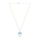 thumbnail image 5 of Juego de aretes y cadena con dije corte Hoja ZVEZDA plata mexicana ley .925 cristal Swarovski Aurora Boreal, 5 of 5