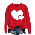 thumbnail image 4 of WTXUE Valentine Day Sweatshirts for Women Love Heart Printed Sweatshirts Graphic Tunic Sweatshirts Crewneck Sweatshirt Fall Sweatshirts Athletic Sweatshirts Thick Sweatshirts Red Xl, 4 of 5