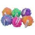thumbnail image 2 of Draizee Exfoliating Tri-Colored Mesh Pouf Shower Sponges 5 Inch Six Pack, 2 of 5