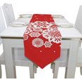 thumbnail image 6 of Coolnut 13"x70" Rectangle Christmas Snowflakes On Red Printed Table Runner for Wedding Birthday Holiday, 6 of 7