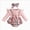 Pink, variant on 0-3 Months Newborn Bodysuit Romper Newborn Baby Girl Fall Winter Outfit Set Plaid Romper Dress Ruffles Long Sleeve Clothes Jumpsuit With Bow Headband,Brown Jumpsuit Bodysuit