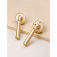 thumbnail image 4 of ACEEOCK Brushed Gold Privacy Door Handle, Interior Bedroom Bathroom Door Lever, Aluminium Alloy Handle Lever, 1 Pack, 4 of 8