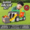thumbnail image 4 of Maxx Action 3-N-1 Maxx Recycler - Garbage Truck with Lights, Sounds and Motorized Drive, Includes 15 Accessories, Play Vehicles, 4 of 10