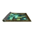thumbnail image 2 of Ahgly Company Indoor Square Abstract Turquoise Blue Contemporary Area Rugs, 3' Square, 2 of 4
