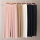 thumbnail image 3 of Pantalones sueltos de mujer de cintura alta plisados ​​de verano pantalones largos casuales de color sólido sidaley  FS11579-10, 3 of 7