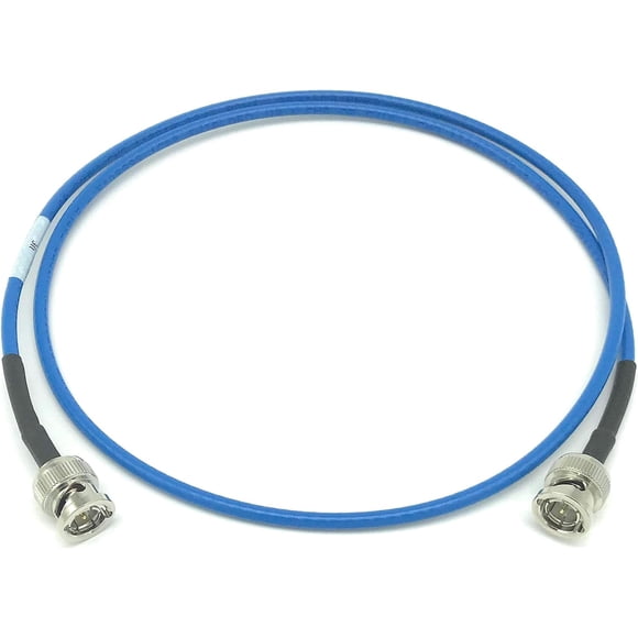 12G 4K HD SDI BNC - BNC Cable Belden 4855R Mini RG59 (6ft, Blue)