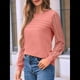 thumbnail image 5 of Camisas de Larga para Mujer, Blusas Elegantes e Informales de Encaje, Conjuntos de Otoño 2025, Camisetas y Ropa de Trabajo. Rosa XXL, 5 of 8