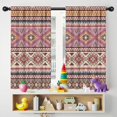 thumbnail image 5 of Blackout Kids Curtains,Pink Boho Tribal Diamonds and Triangles Pattern Childrens Insulated Curtains Set Of 2,Bedroom Essentials,Toddler Room Decor 42x54in(106x137cm), 5 of 5